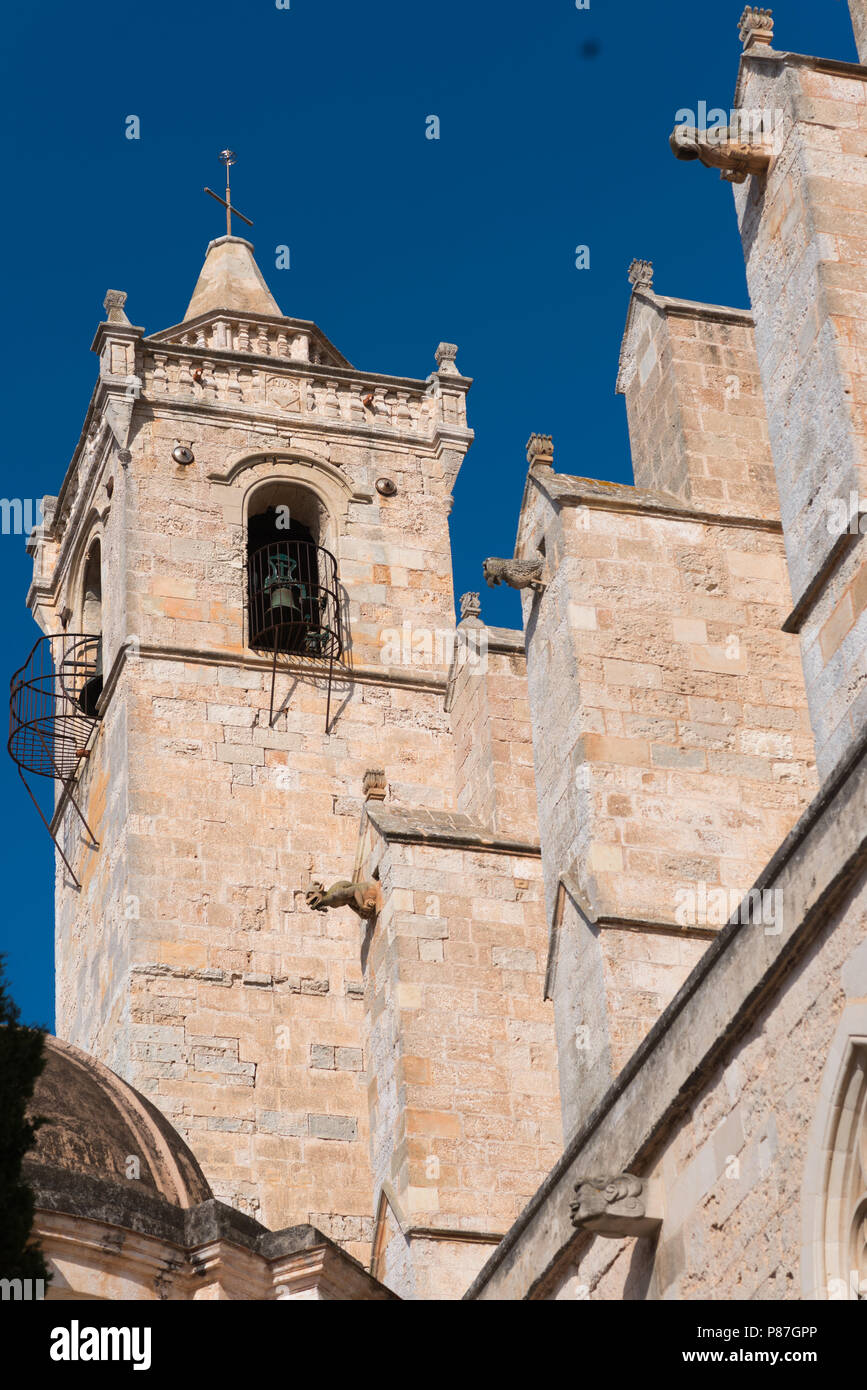 Bell tower of the Cathedral de Santa Maria in Ciutadella, Menorca Stock Photo