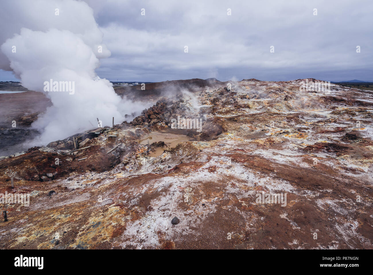 Gunnuhver Geothermal Area in Reykjanes UNESCO Global Geopark near