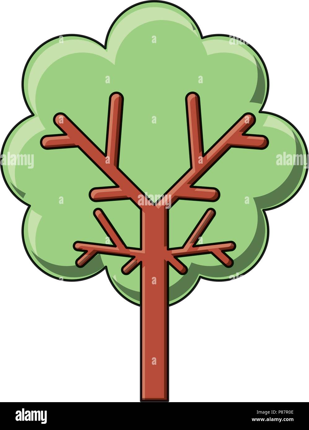 tree icon over white background, vector illustration Stock Vector Image ...