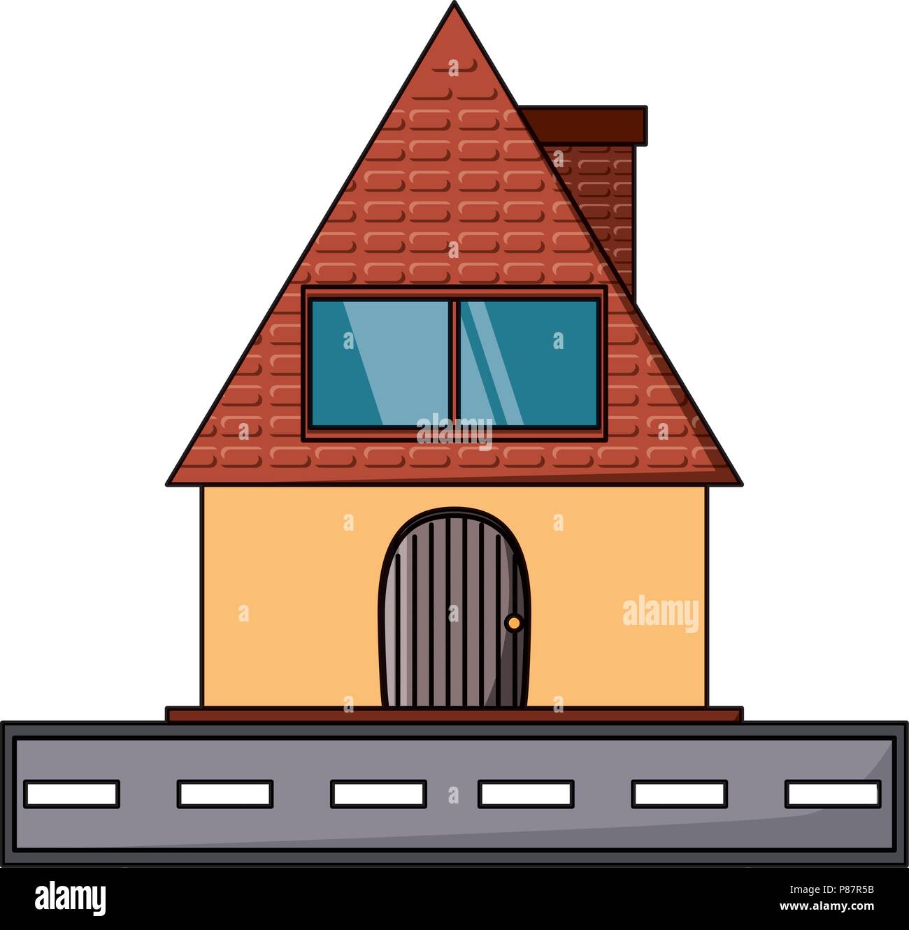modern house icon over white background, vector illustration Stock ...