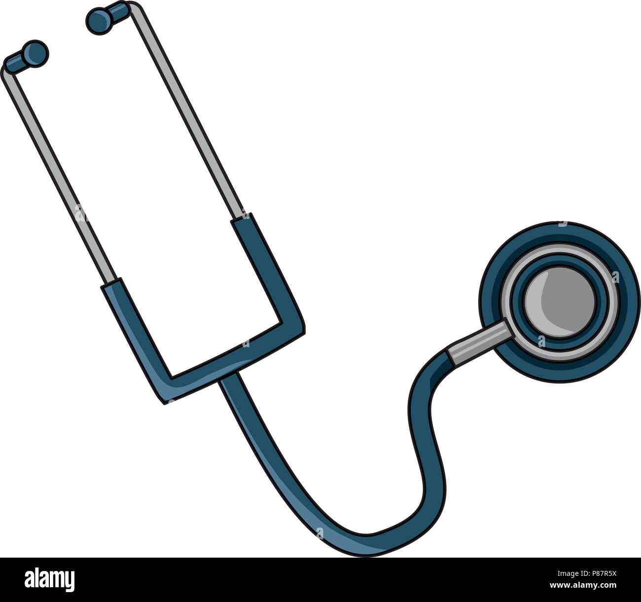 stethoscope icon over white background, vector illustration Stock Vector