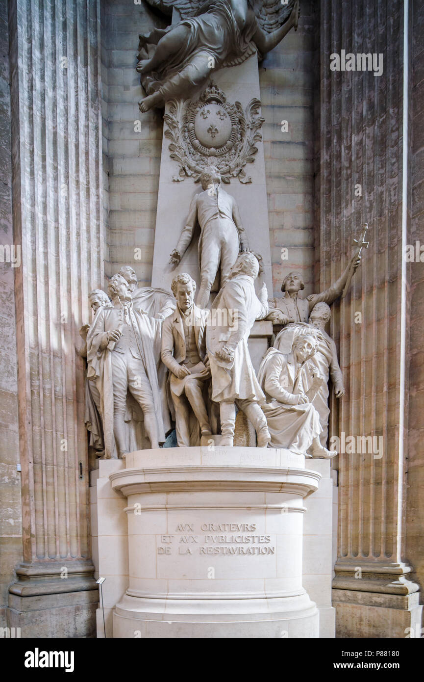 One of the many statues in the Pantheon in Paris, France Stock Photo - Alamy