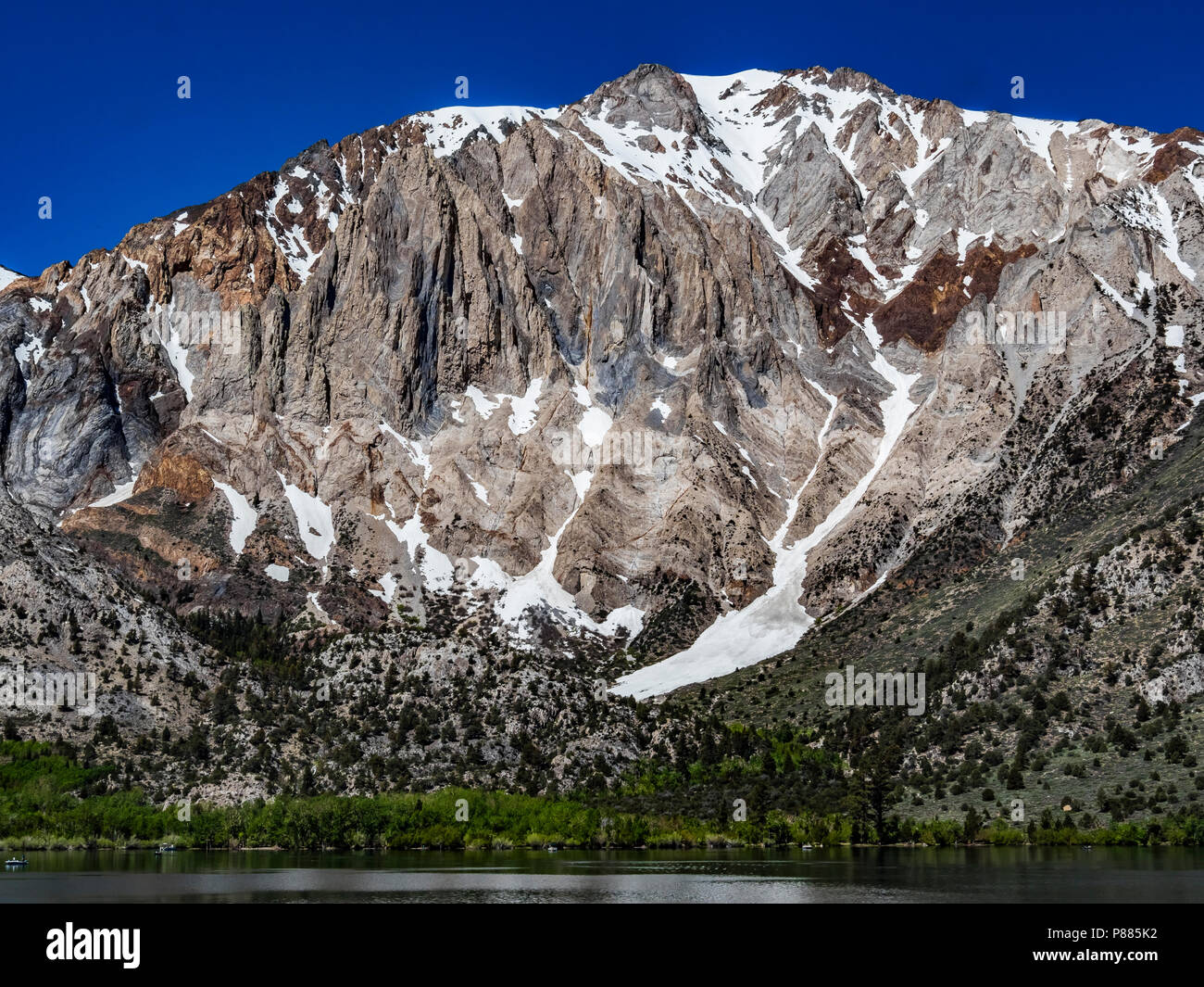convict lake at mammoth lakes in eastern sierras Stock Photo