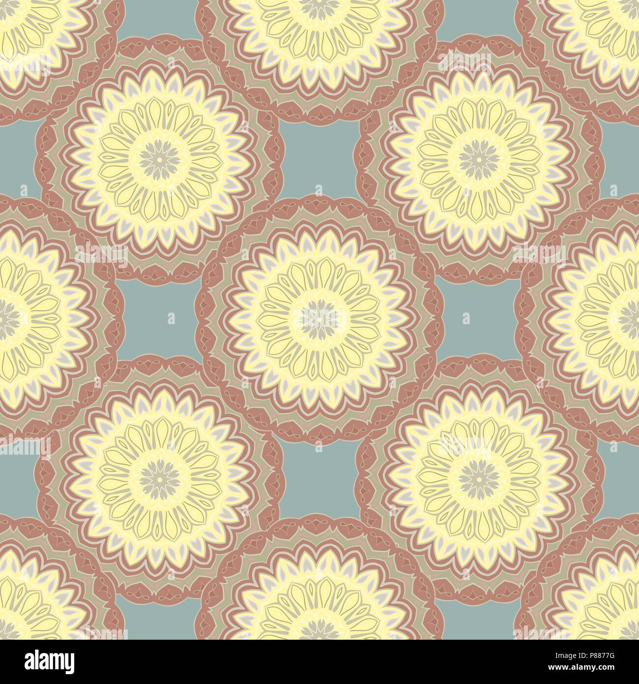 Vector background, seamless pattern. Mandalas Stock Vector Image & Art ...