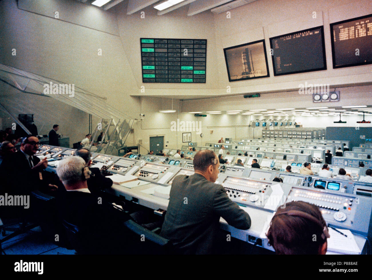 Overall view of Firing Room 2 in the Launch Control Center, Launch