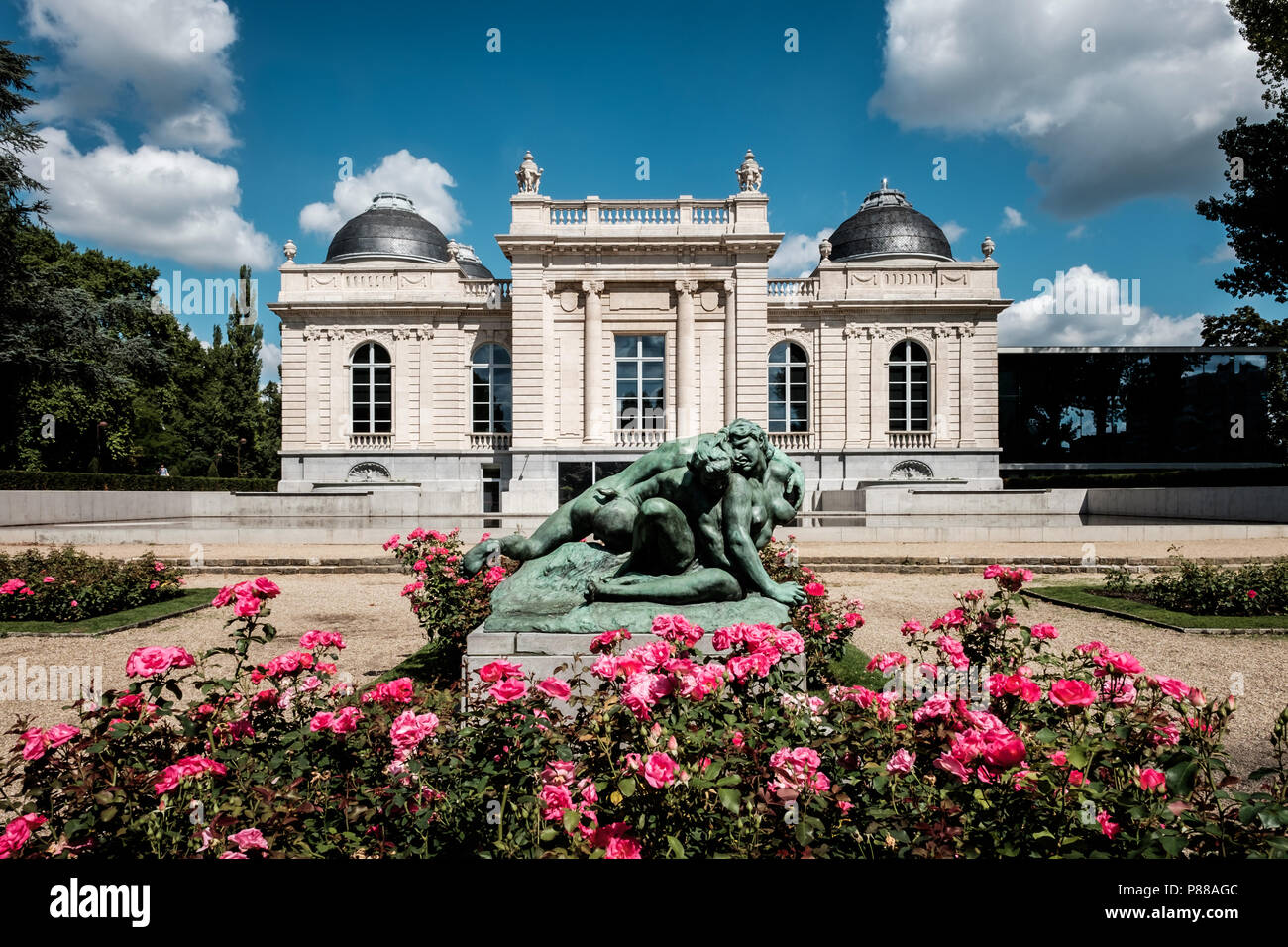 Flowers and museum in the city of Liege, Sunday 6 August 2017, Liege