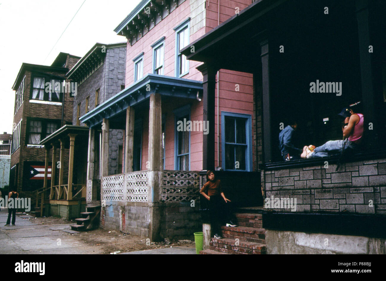 Street of Homes in the Inner City of Paterson, New Jersey 06 1974