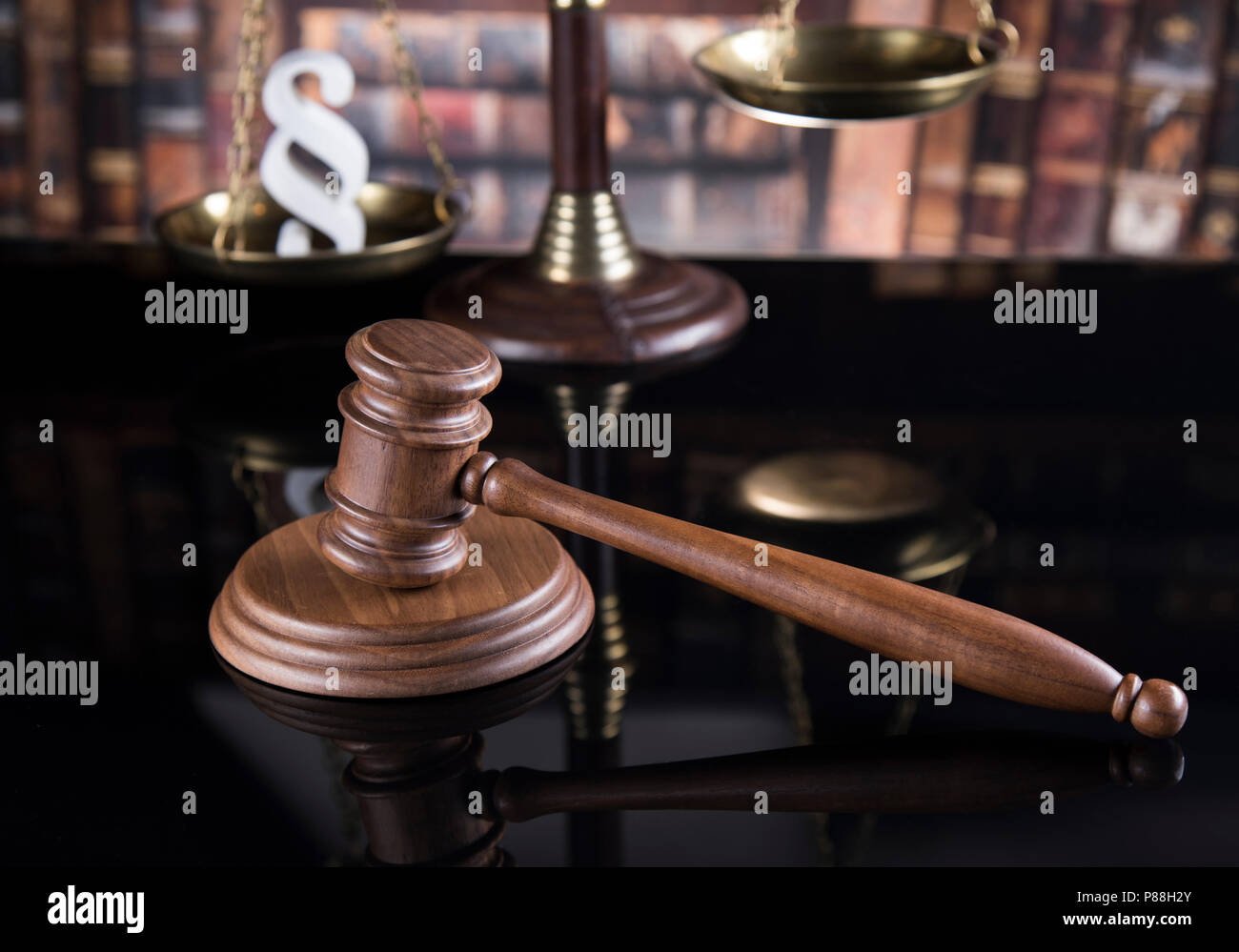 Wooden gavel barrister, justice concept, paragraph Stock Photo - Alamy