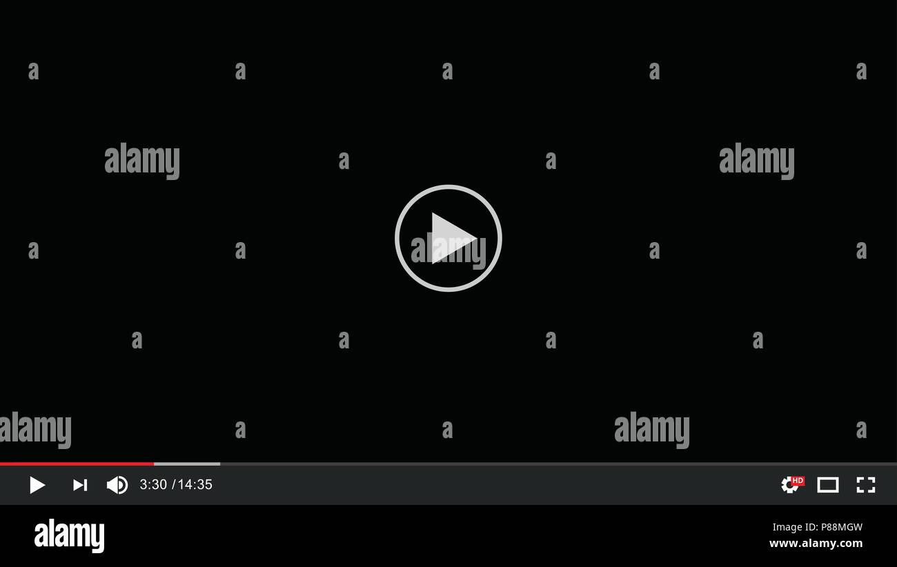 Vector Video Player User Interface Screen template Stock Vector Image ...