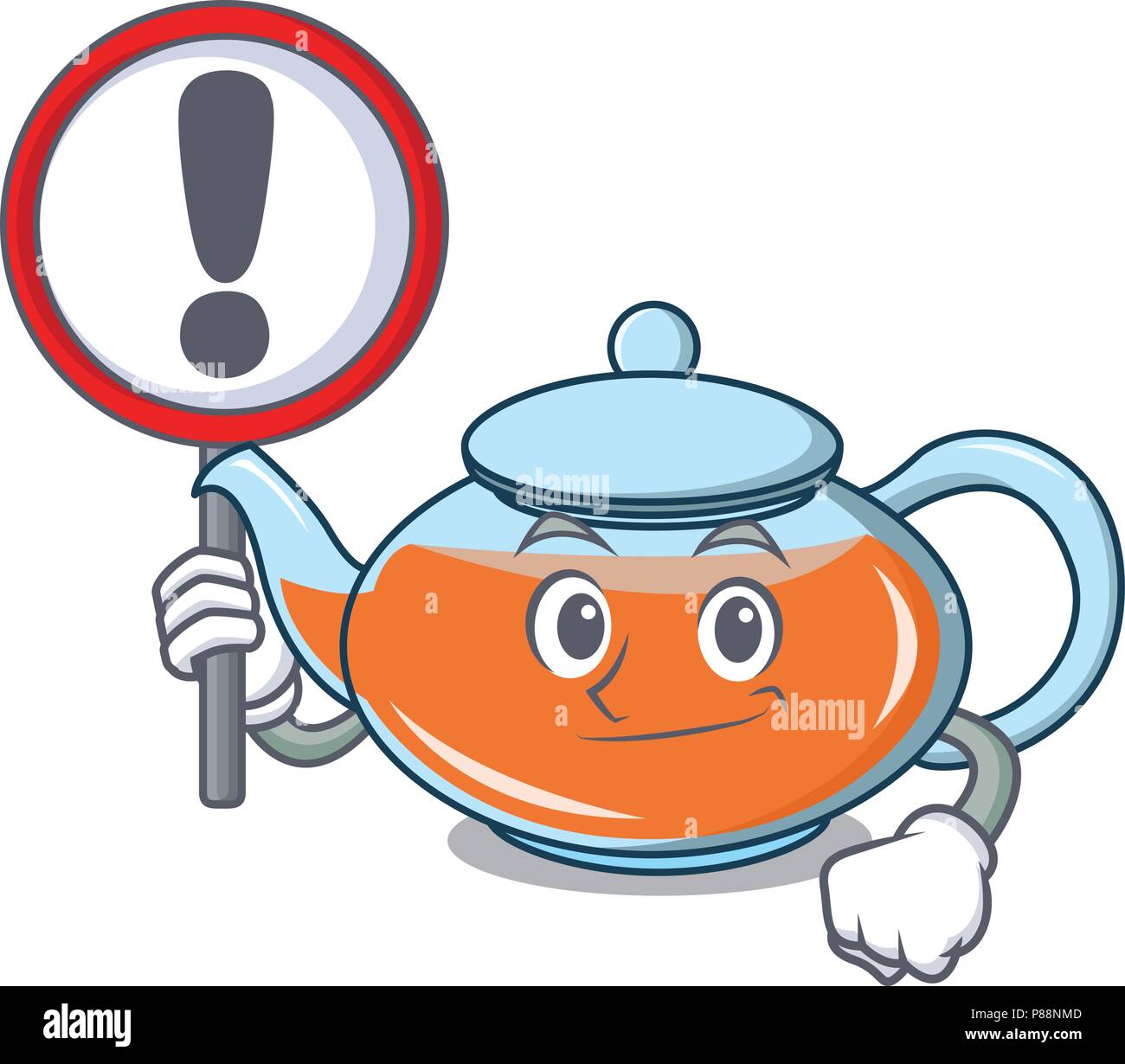 With sign transparent teapot character cartoon Stock Vector Image & Art ...