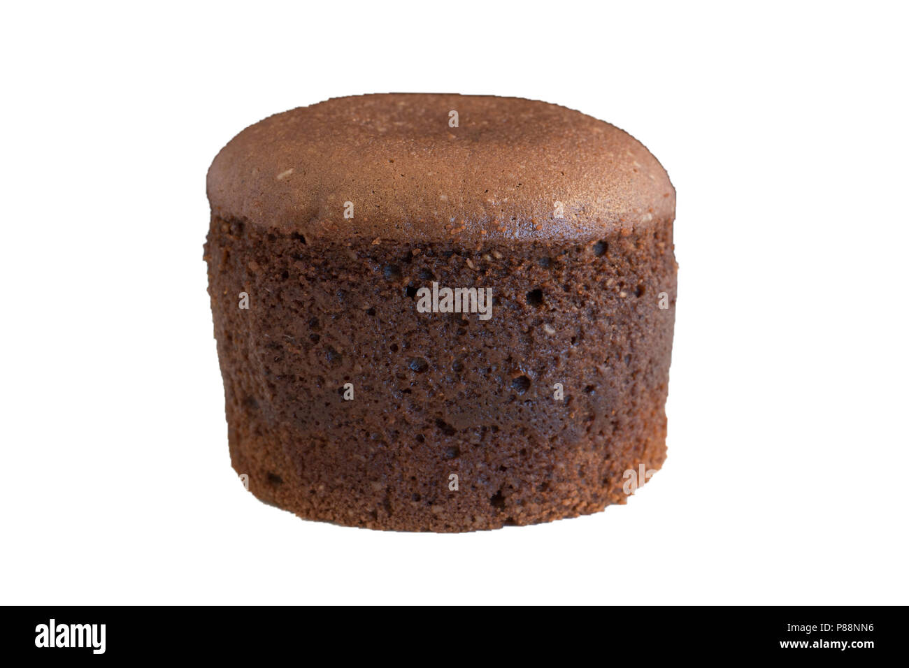 Chocolate Volcano Molten Lava Cake Isolated With White Background Stock Photo Alamy