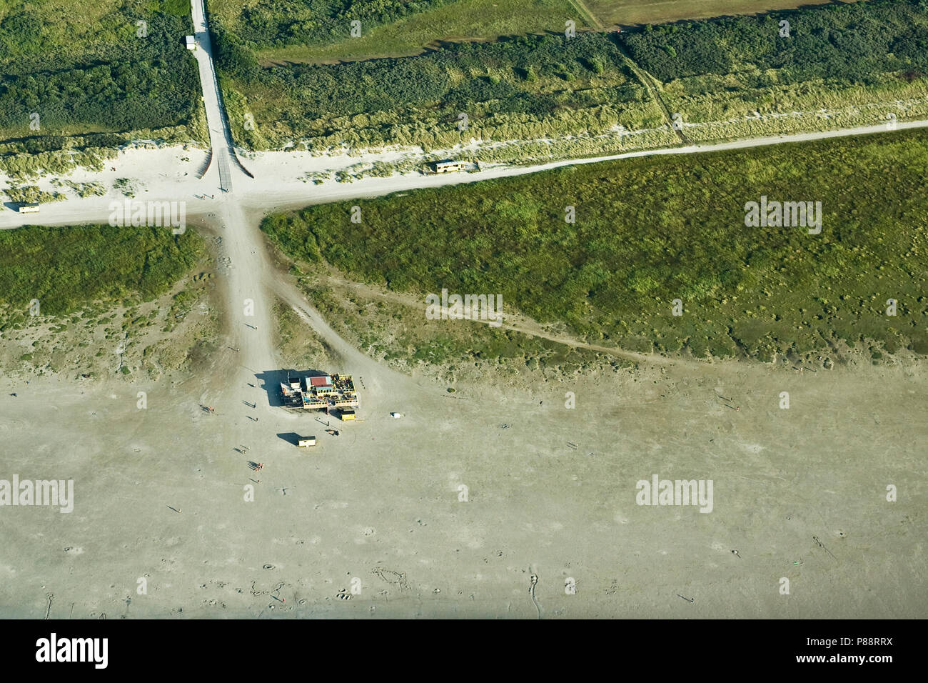 Dutch landscape seen from the air. The Netherlands photographed from above. Stock Photo