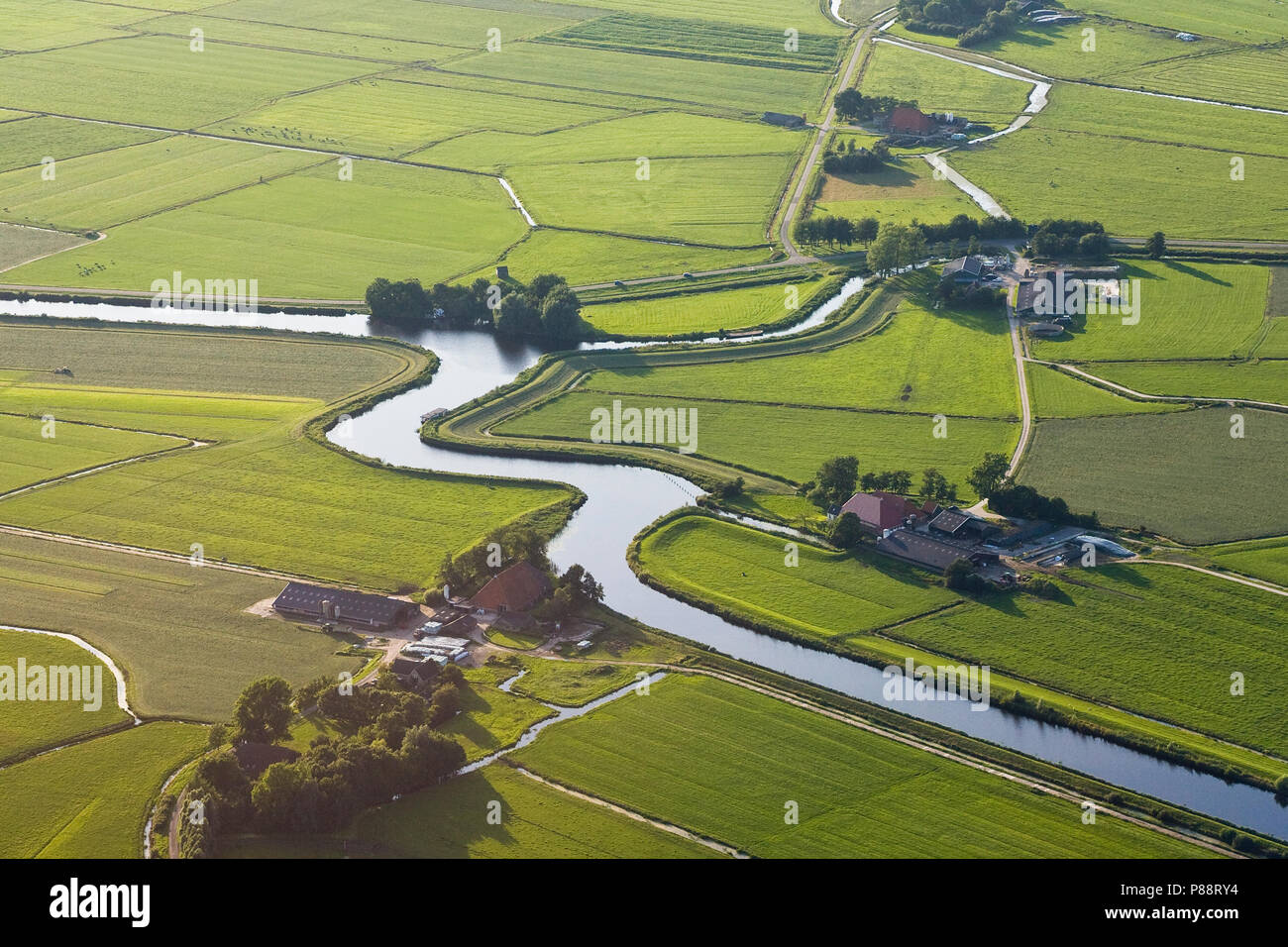 Dutch landscape seen from the air. The Netherlands photographed from ...