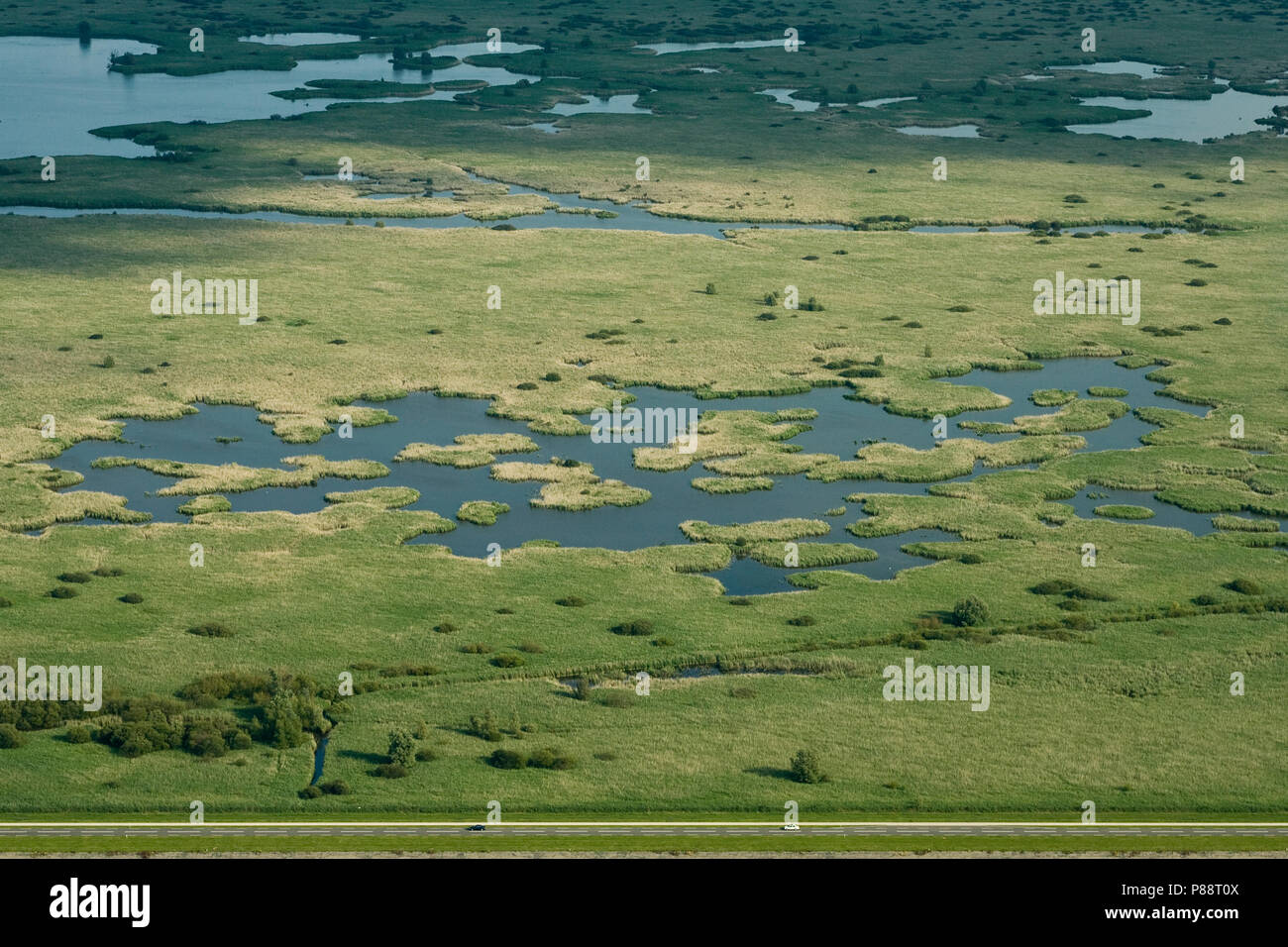 Luchtfoto van landschap; Aerial photo of landscape Stock Photo