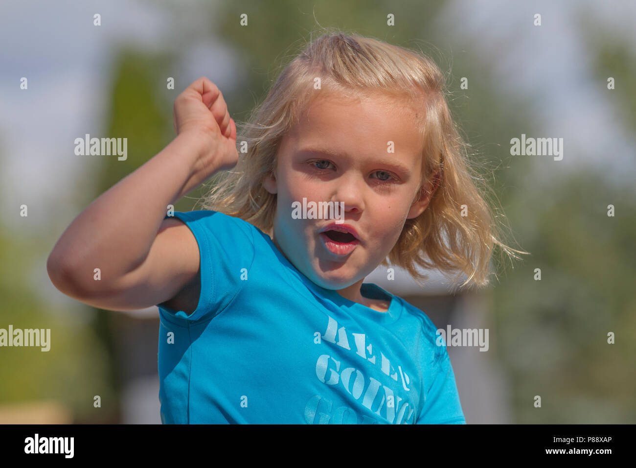 Close up pretty blonde girl preteen hi-res stock photography and images ...