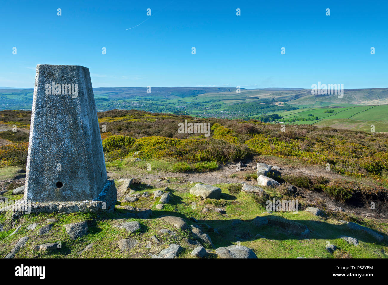 The Longdendale Moors from the trig point on Chunal Moor, near Glossop