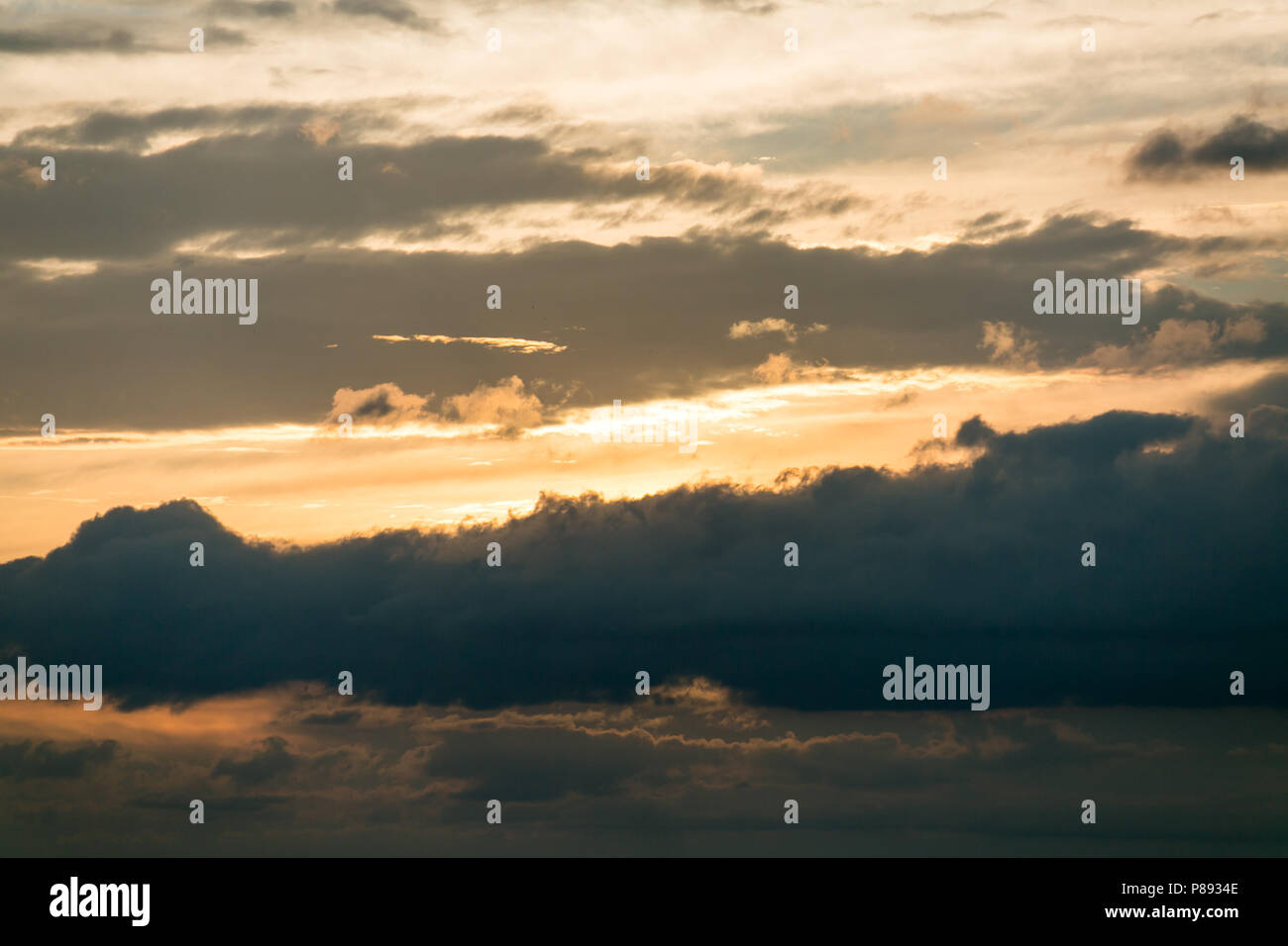 Fiery sunset sky plane hi-res stock photography and images - Alamy