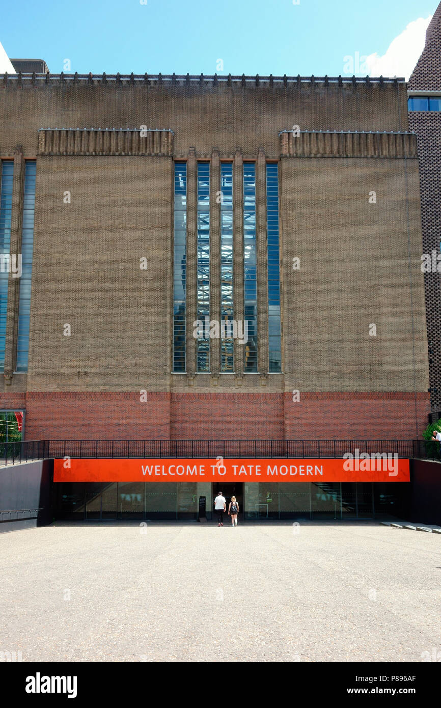Entrance to the Tate Modern, London Stock Photo