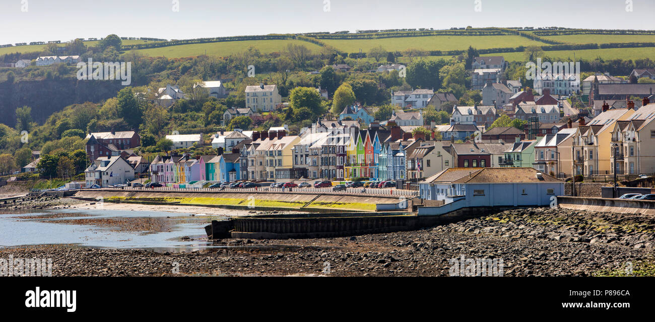 UK, Northern Ireland, Co Antrim, Whitehead, colourfully painted