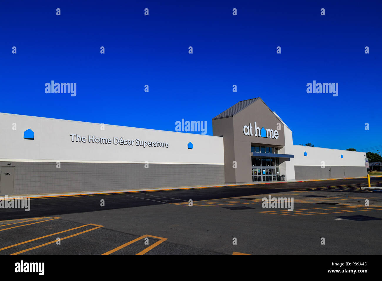 Lancaster, PA, USA July 7, 2018 Exterior of At Home, a big box