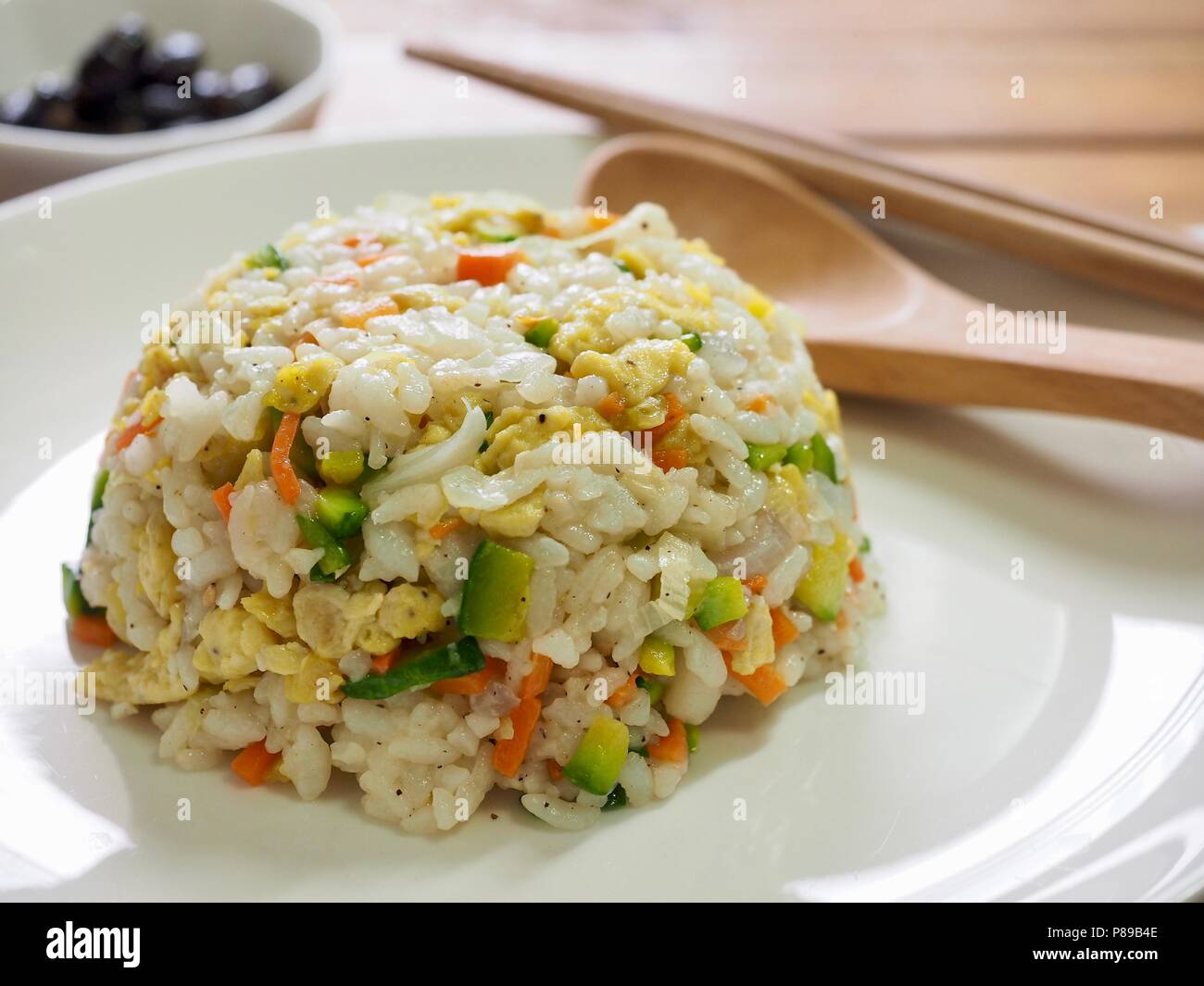Asian food Vegetable egg fried rice Stock Photo - Alamy