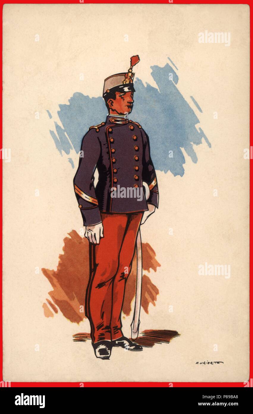 Uniforme de cadete de la Academia General Militar de Toledo. Año 1883 Stock  Photo - Alamy
