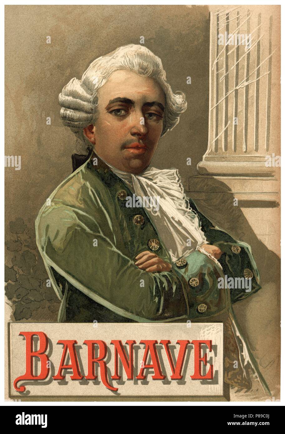Antoine-Pierre Barnave (1761-1793), político francés, líder de la revolución francesa. Grabado de 1896. Stock Photo