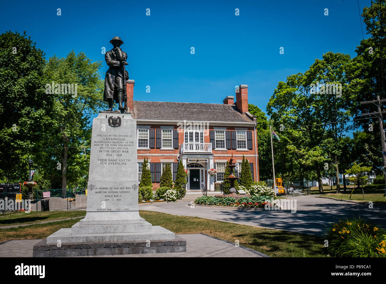 Gananoque is a small town in Canada and it’s the gateway to 1000 islands Stock Photo