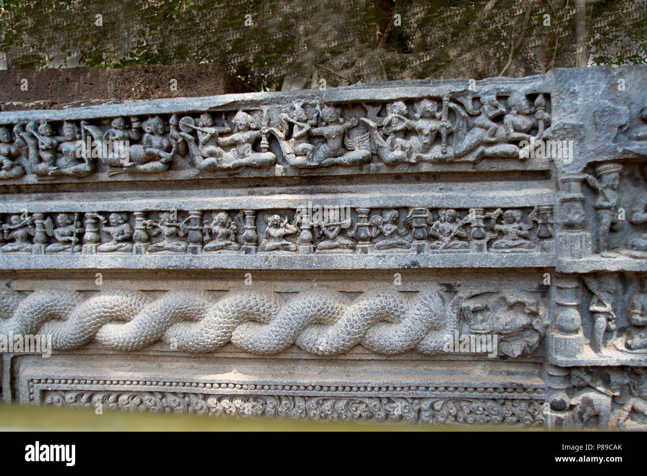 Rows of stone etching at Sun Temple, Konark, Odisha (Orrissa), India