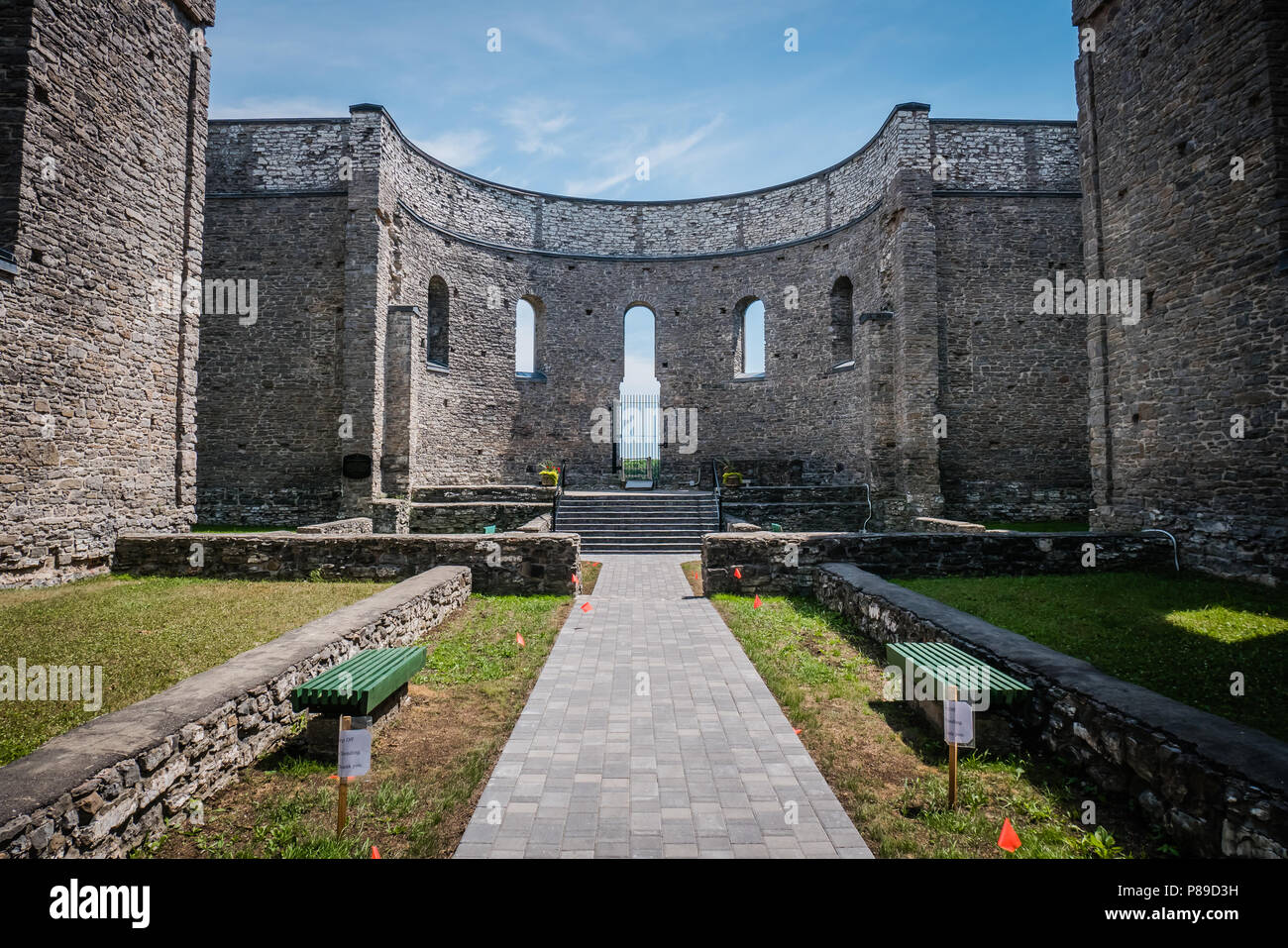 St Raphael Ruins is the site of the earliest Roman Catholic churches in Canada Stock Photo