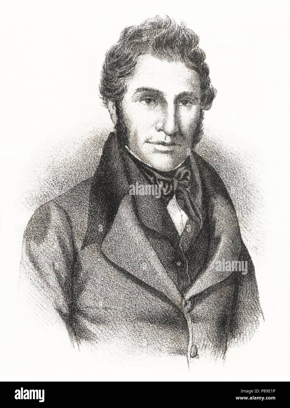 Agustín de Argüelles Álvarez (1776-1844), abogado, político y diplomático español, legislador en las cortes de Cádiz. Grabado de 1880. Stock Photo