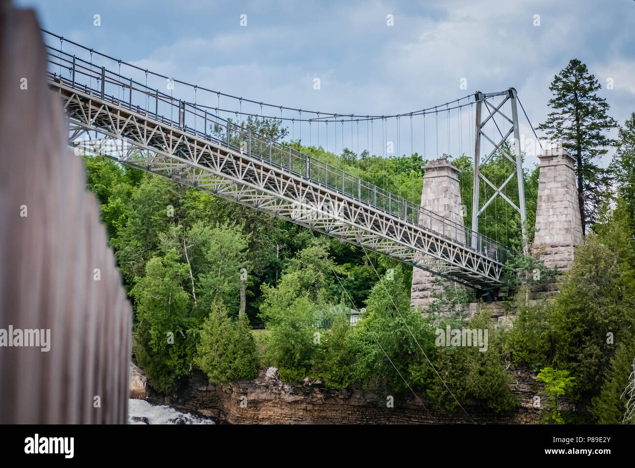 montmorency fall bridge Stock Photo