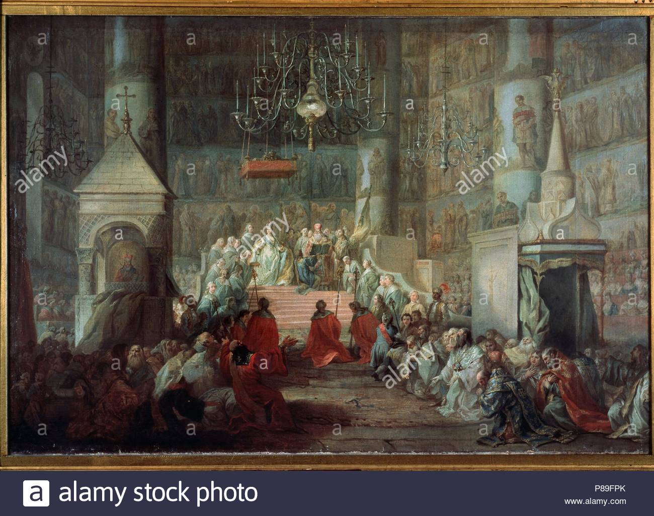 The Coronation of the Empress Catherine II of Russia on 12 September 1762. Museum: State Tretyakov Gallery, Moscow.