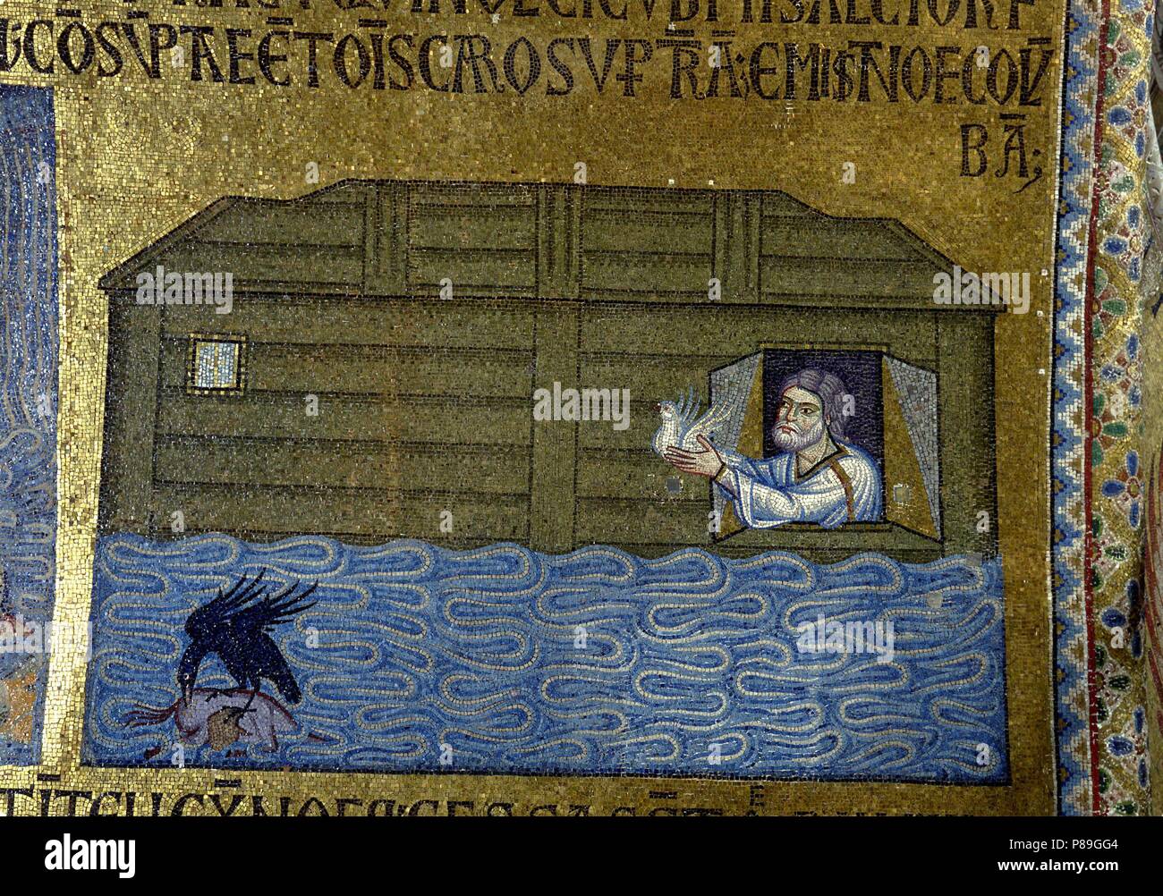 Story of Noah Noah sending the raven and the first dove (Detail of