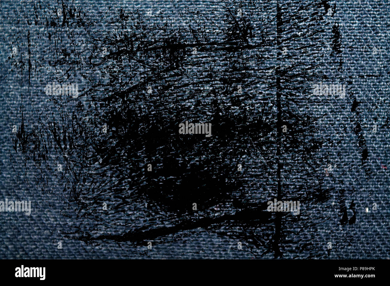 Grunge dirty Blue denim macro texture with seam for jeans background