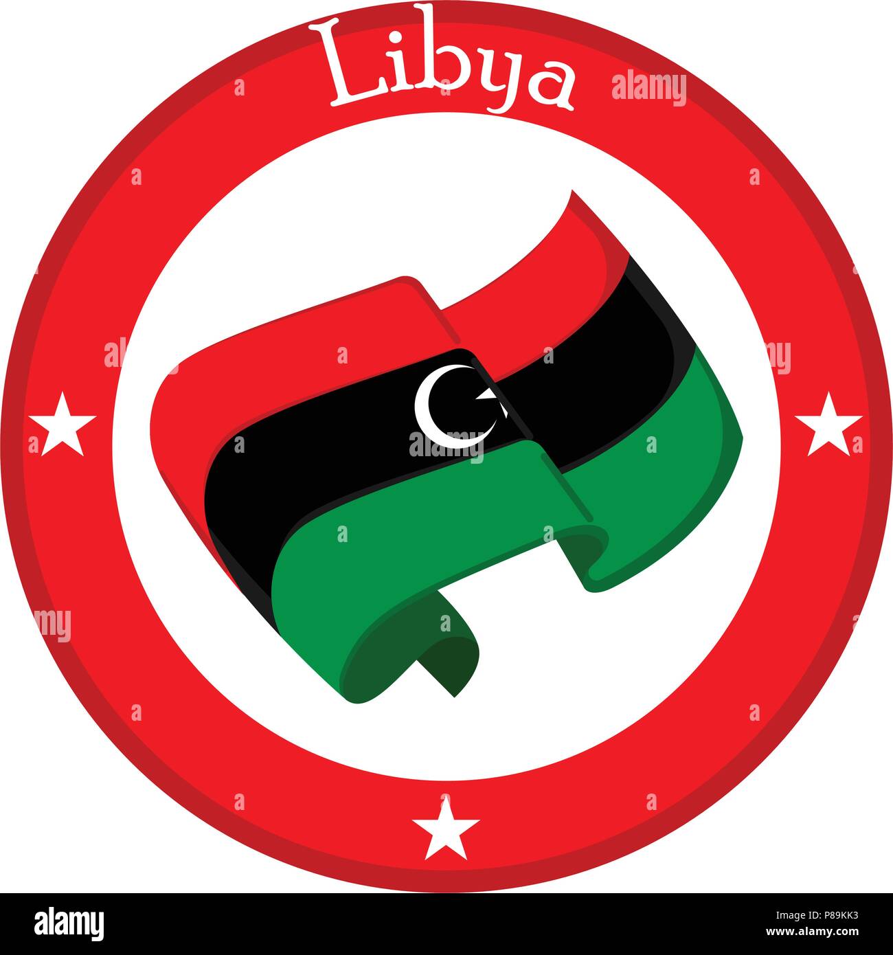 Libya flag pole Stock Vector Images - Alamy