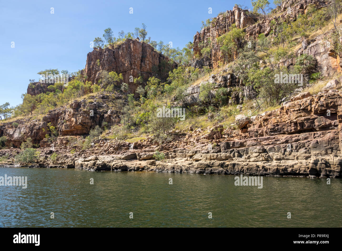 Boat cruise in Nitmiluk Gorge, Northern Territory, Australia Stock Photo