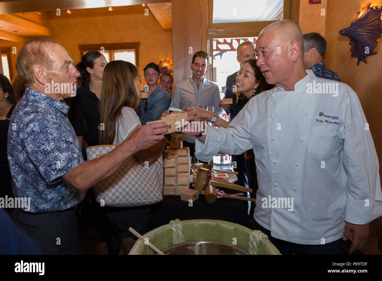 20th Anniversary Sake Ceremony of Matsuhisa Restaurant in Aspen, Colorado with Chef Nobu