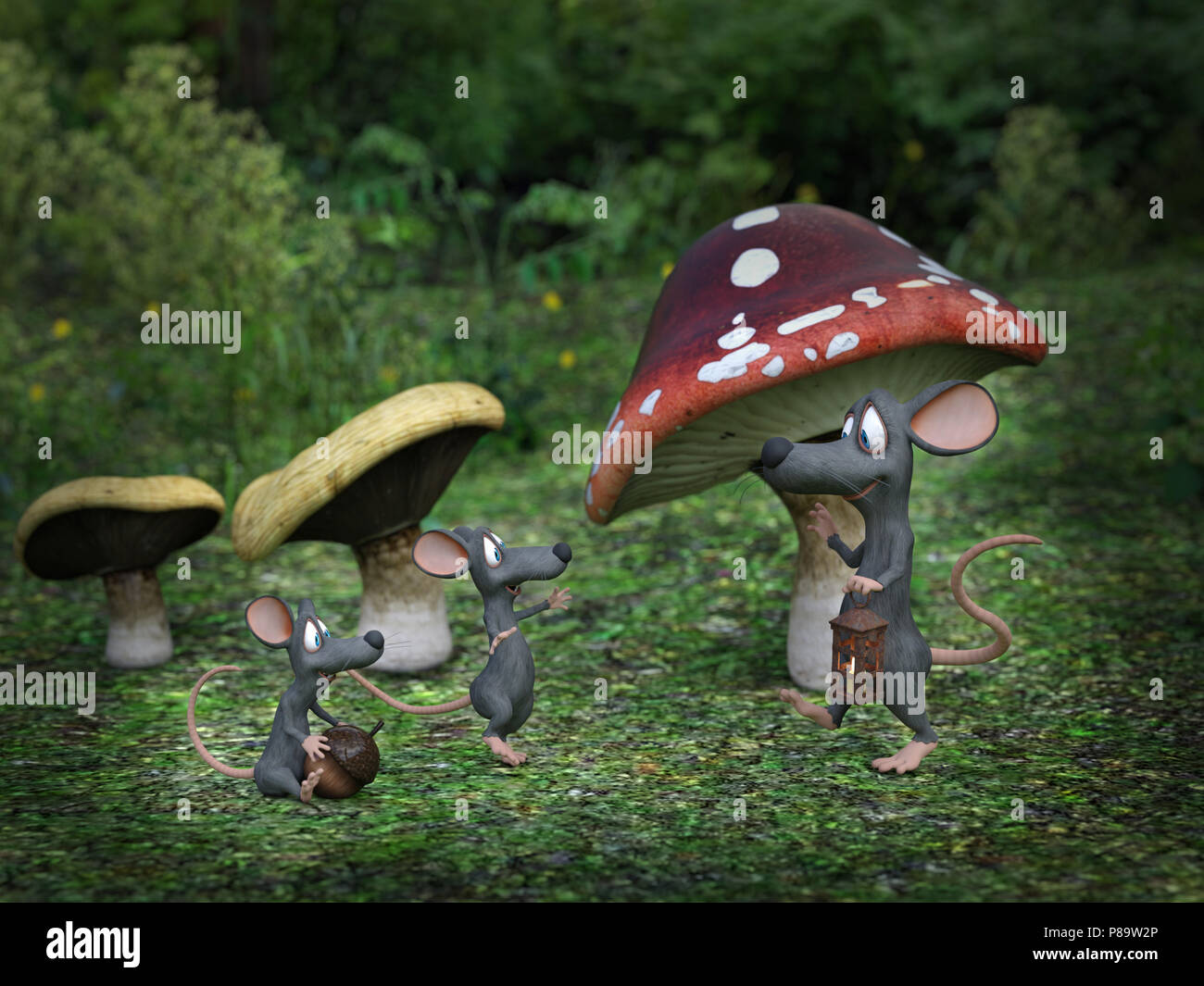 Like a Fairy Tale Forest Cute Toadstool/Lucky/Good Luck to stick 