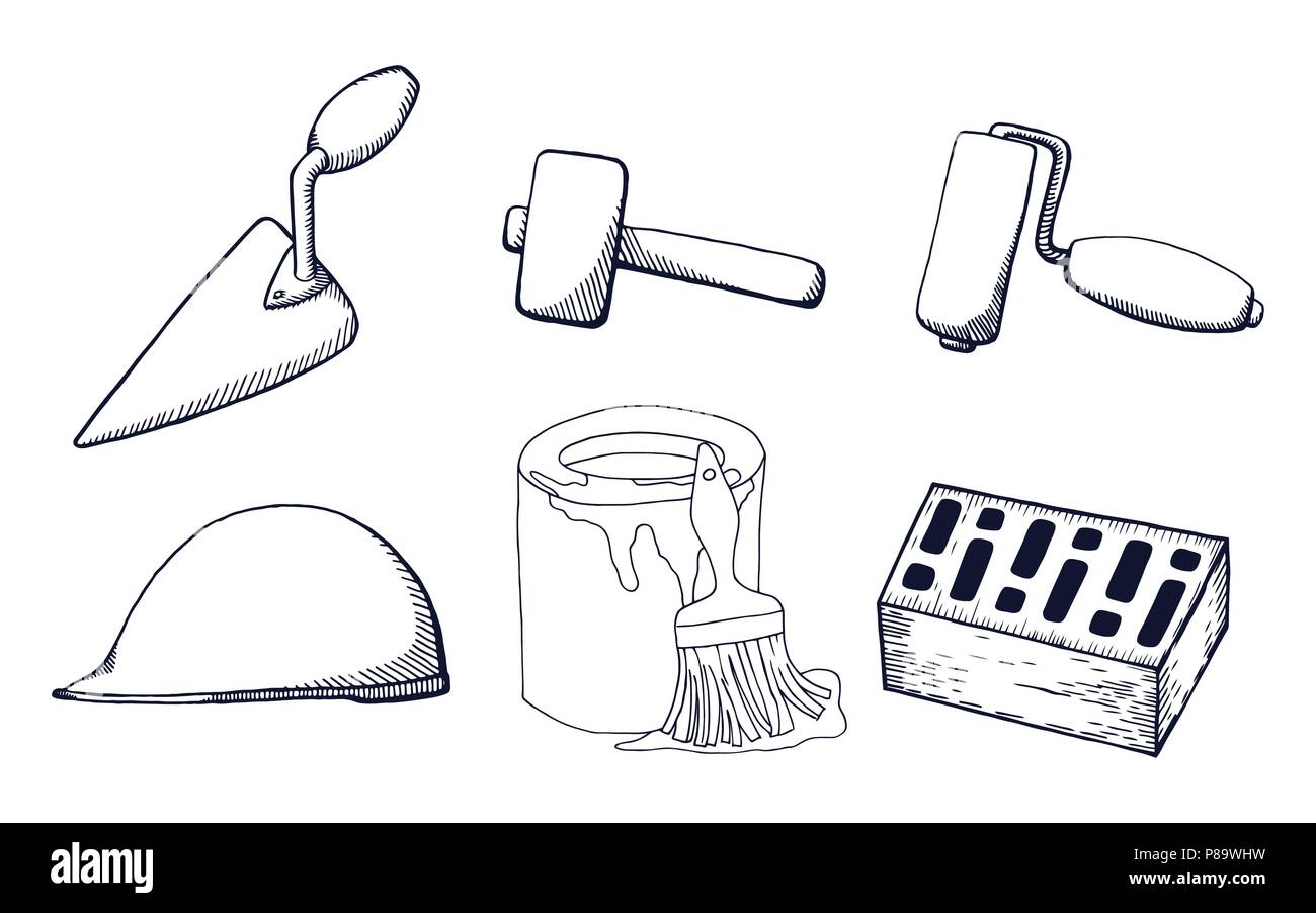 A set of construction tools Stock Vector Image & Art - Alamy