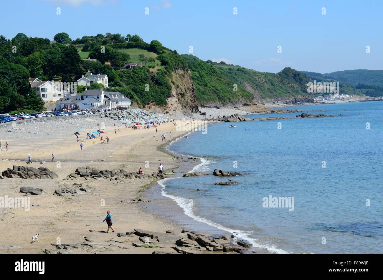Wisemans Bridge Beach from Pembrokeshire Coast Path Wales Cymru UK Stock Photo Alamy