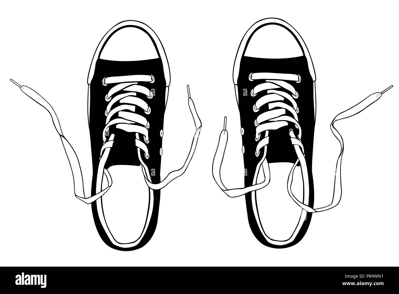 Illustration of shoes isolated on white Stock Photo