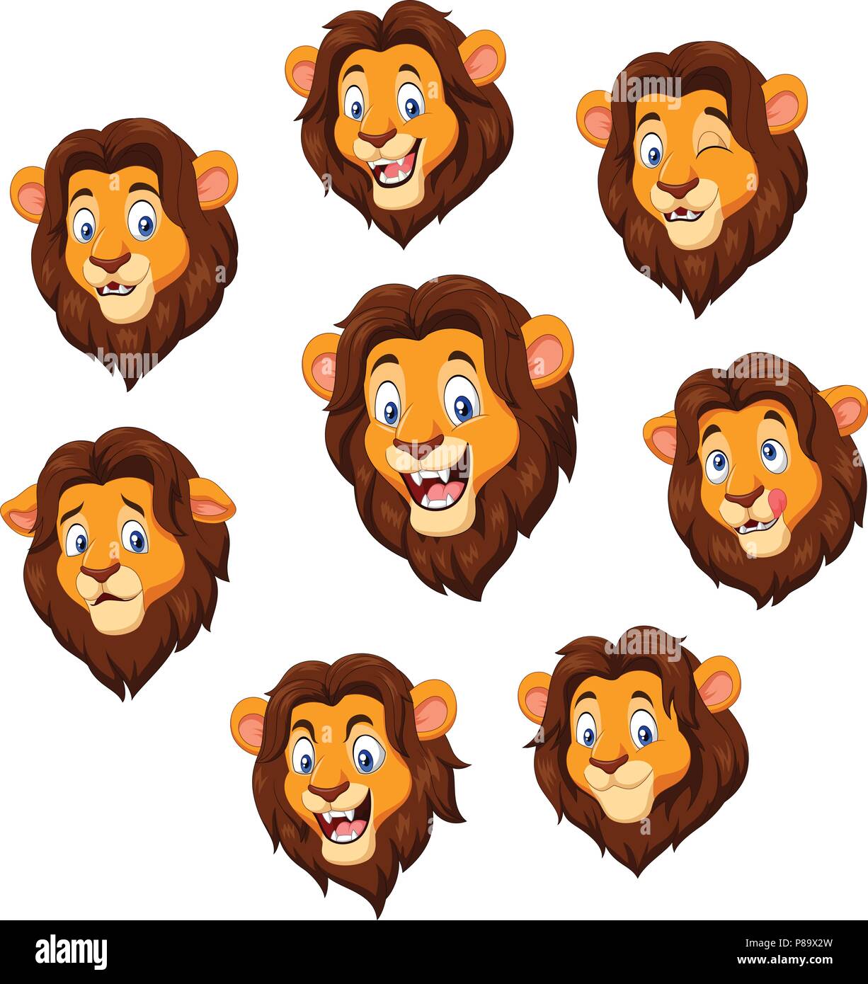 Cartoon lion angry expression hi-res stock photography and images - Alamy