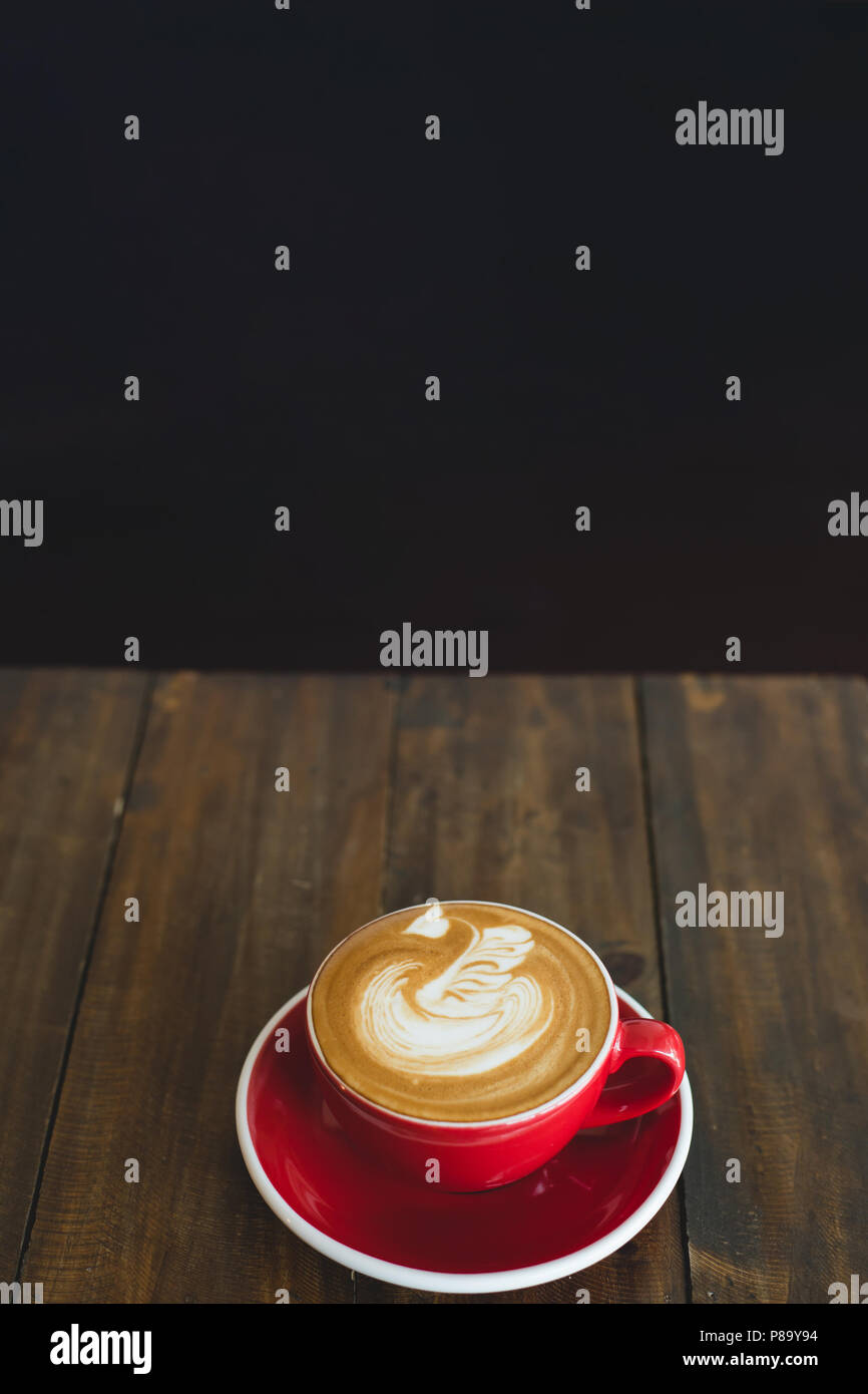 Coffee latte art in coffee shop Stock Photo Alamy
