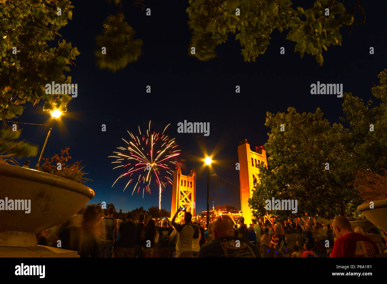 Sacramento July 4th fireworks Stock Photo Alamy