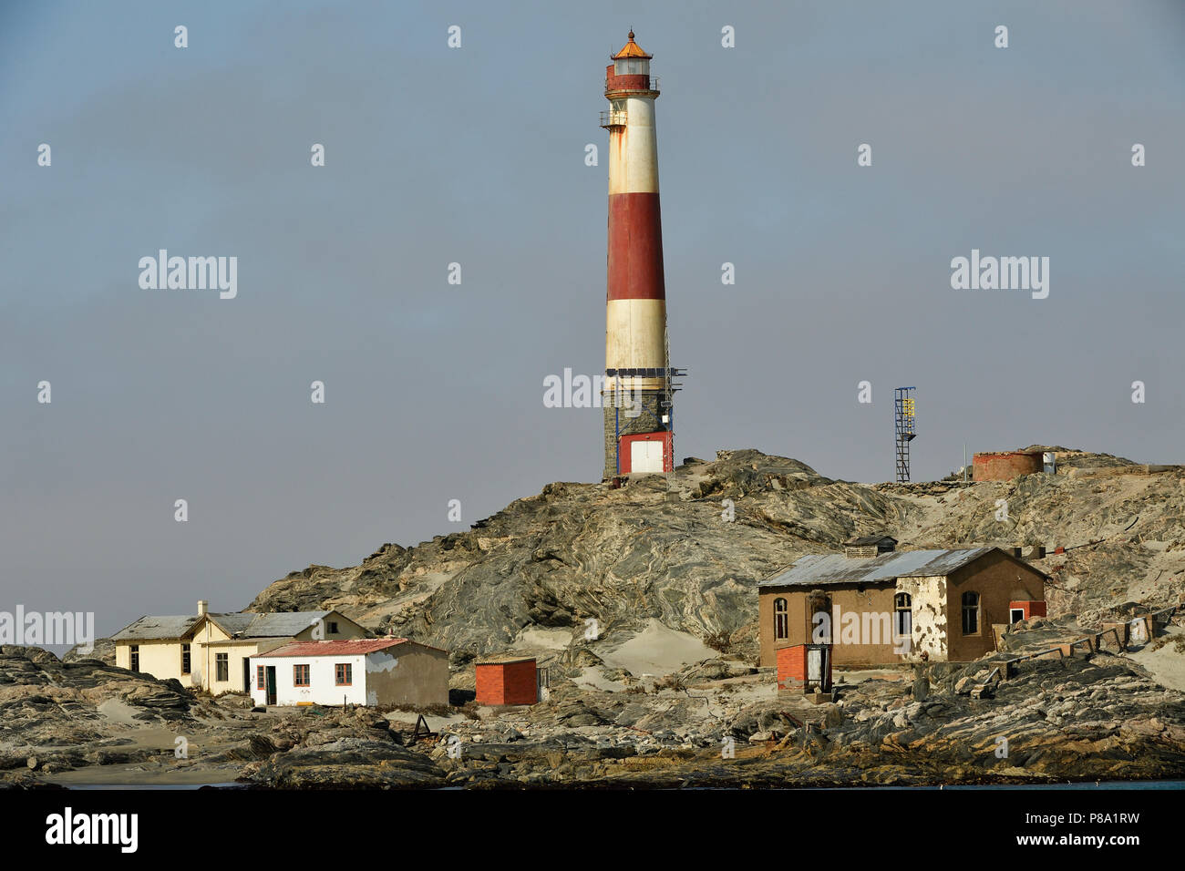 Lighthouse, Diaz Point, near Lüderitz, Diamond Coast Nature Reserve, Karas, Namibia Stock Photo