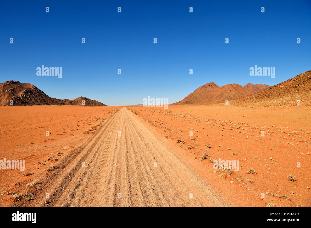Sandtrack through the Tiras Mountains, Namibia Stock Photo