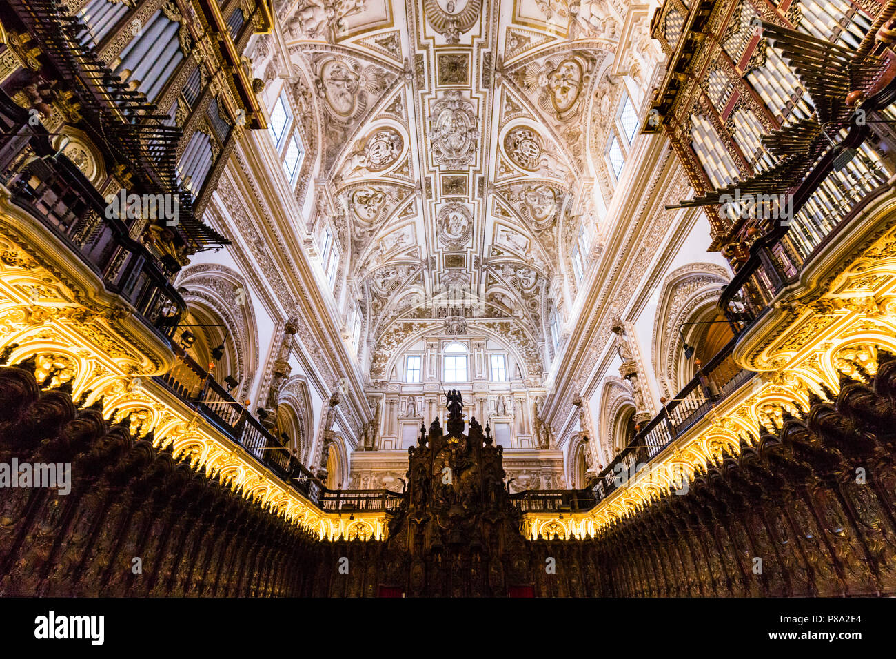 La Capilla Mayor, the Cathedral inside the Mezquita, Cordoba, Spain Stock Photo