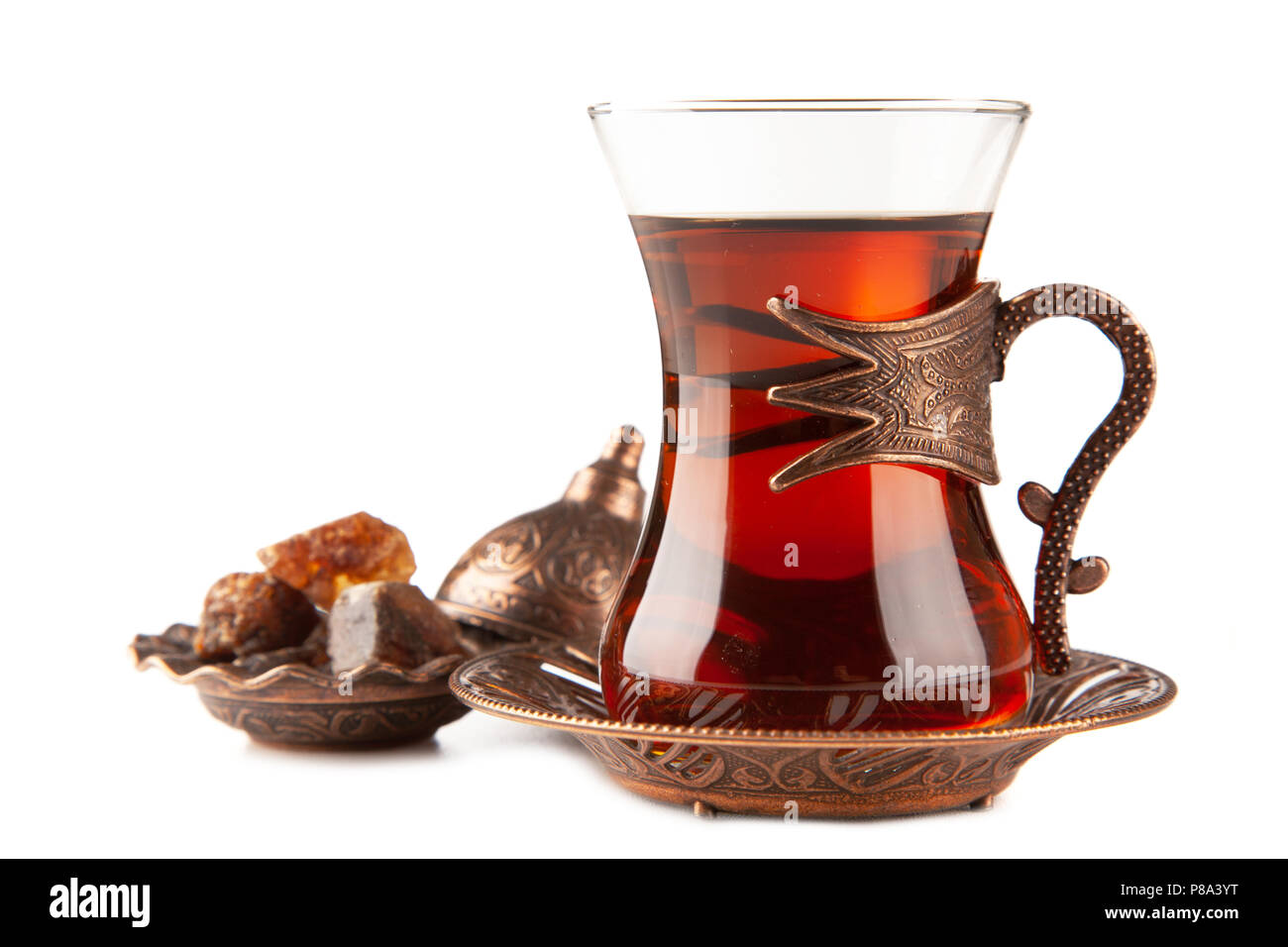 Turkish tea in a glass Stock Photo