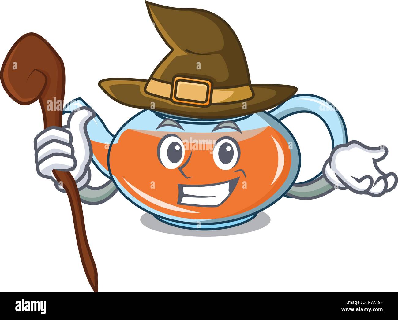 Witch transparent teapot character cartoon Stock Vector Image & Art - Alamy
